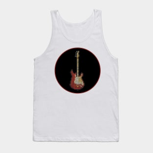 Tiled Pixel 1965 Lenny Guitar in a Black Circle Tank Top